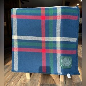 Ralph Lauren plaid cotton throw blanket